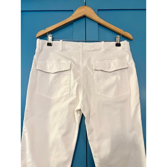 Nili Lotan White Jenna Straight Leg Cotton Pant (Made in USA)- Size 8, $390 - Picture 4 of 6